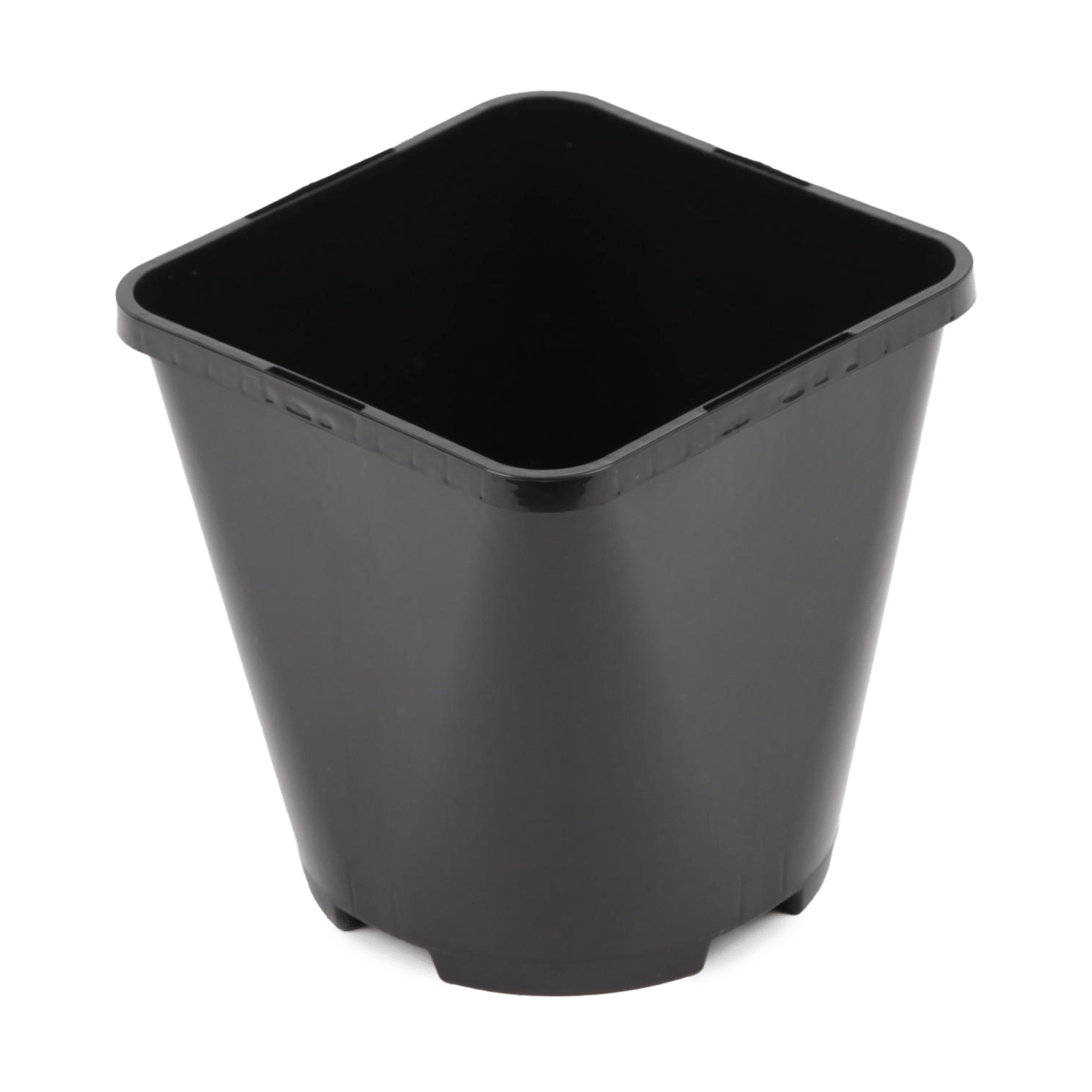 Square Plastic Plant Pot (Black) Glenmore Hedging