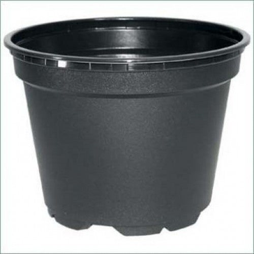 Plastic Round Plant Pot (Black)